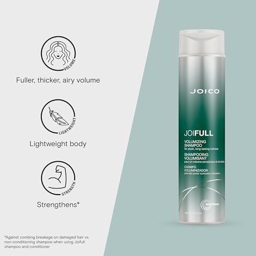 Joico JoiFULL Volumizing Shampoo for Fine & Thin Hair: Add Instant Body, Long-Lasting Fullness & Boost Shine with Lotus