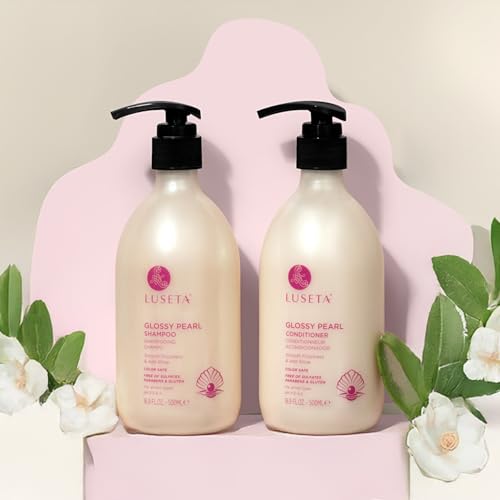 Luseta Glossy Pearl Shampoo and Conditioner Set for Damaged Hair to Smooth & Moisturize
| Luseta Glossy Pearl Shampoo a