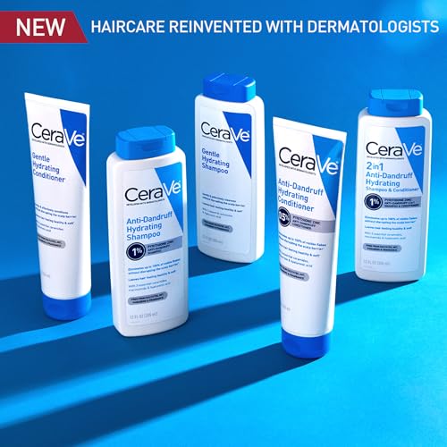 CeraVe Hydrating Anti Dandruff Conditioner for Itchy Scalp, 0.5% Pyrithione Zinc Sulfate Free Dandruff Treatment, Cerami
